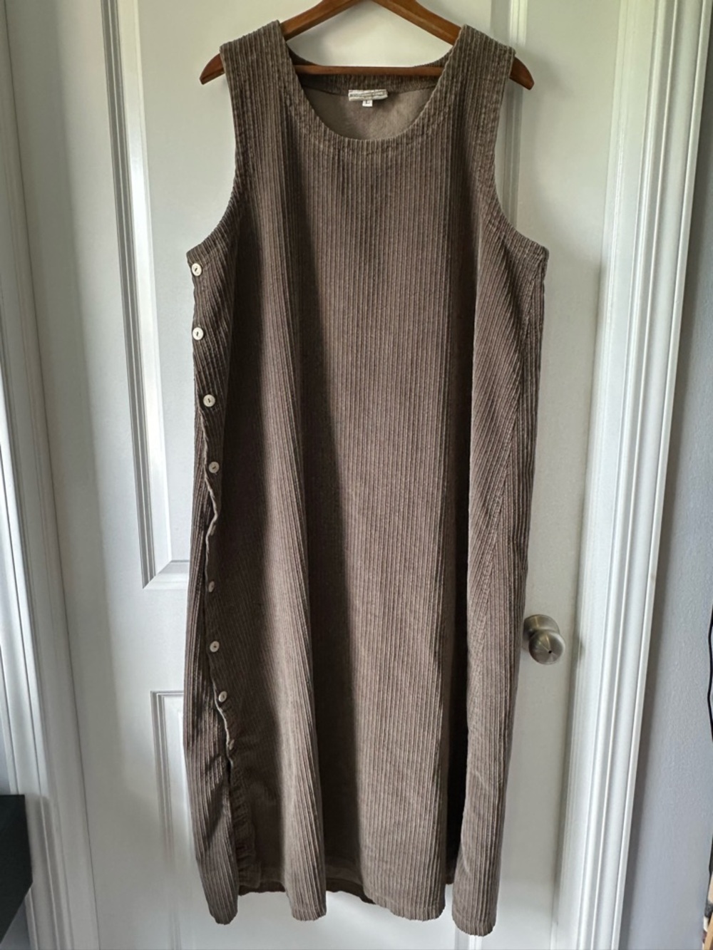 Coldwater Creek Fisherman Cottagecore Corduroy Maxi Dress 100% Cotton